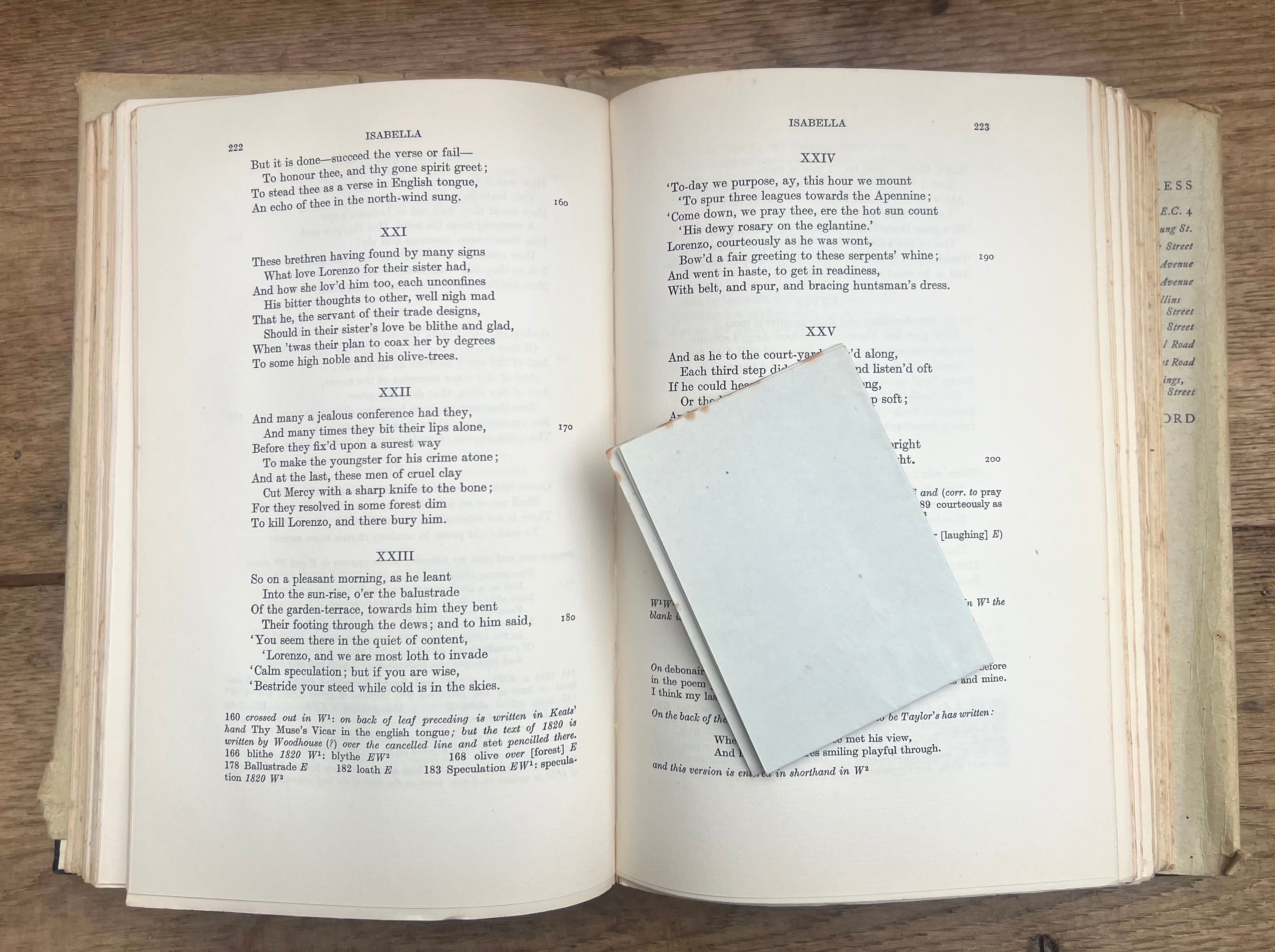 The Poetical Works of John Keats — 1939 Oxford Edition with Handwritten Poetry & Original Dust Jacket