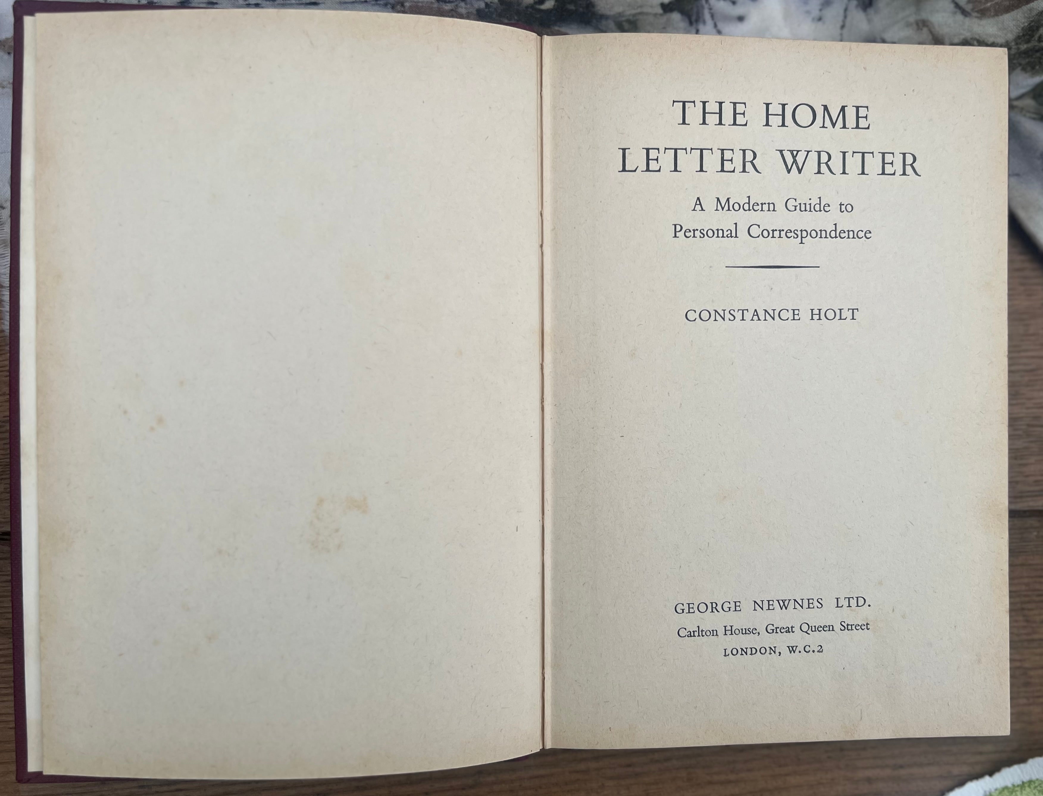 Botanical Letter Writing Set | Vintage Book & Handmade Stationery Gift