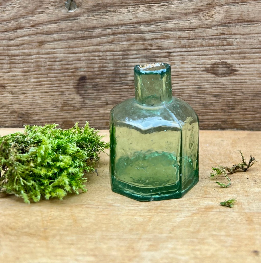 Little Antique Green Glass Inkwell – A Little Vessel with a Past