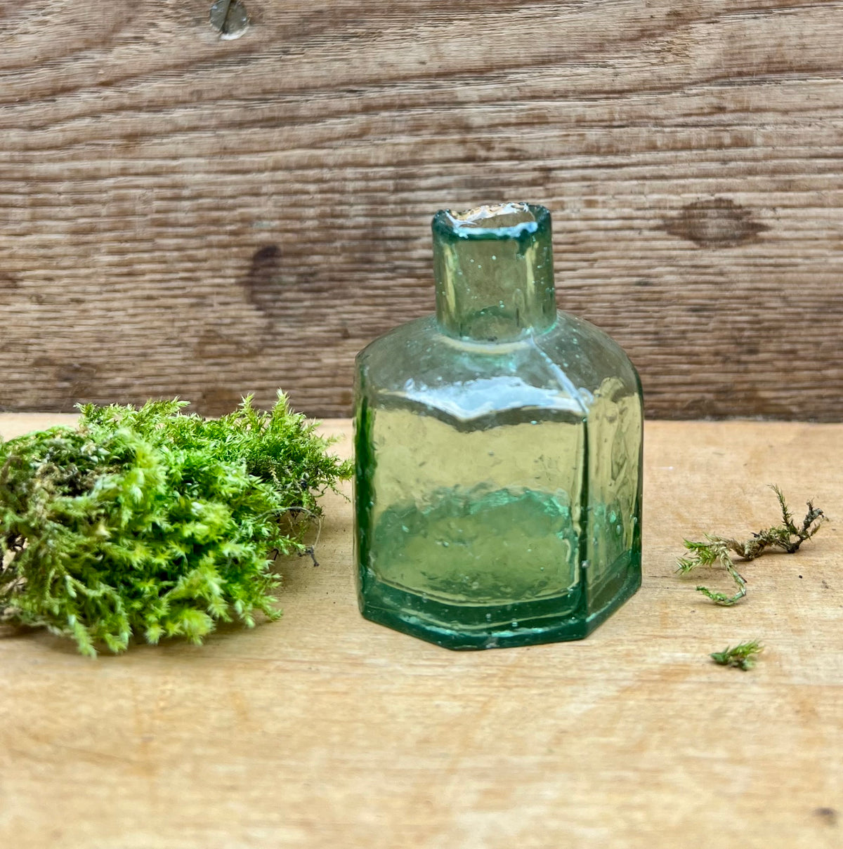 Little Antique Green Glass Inkwell – A Little Vessel with a Past