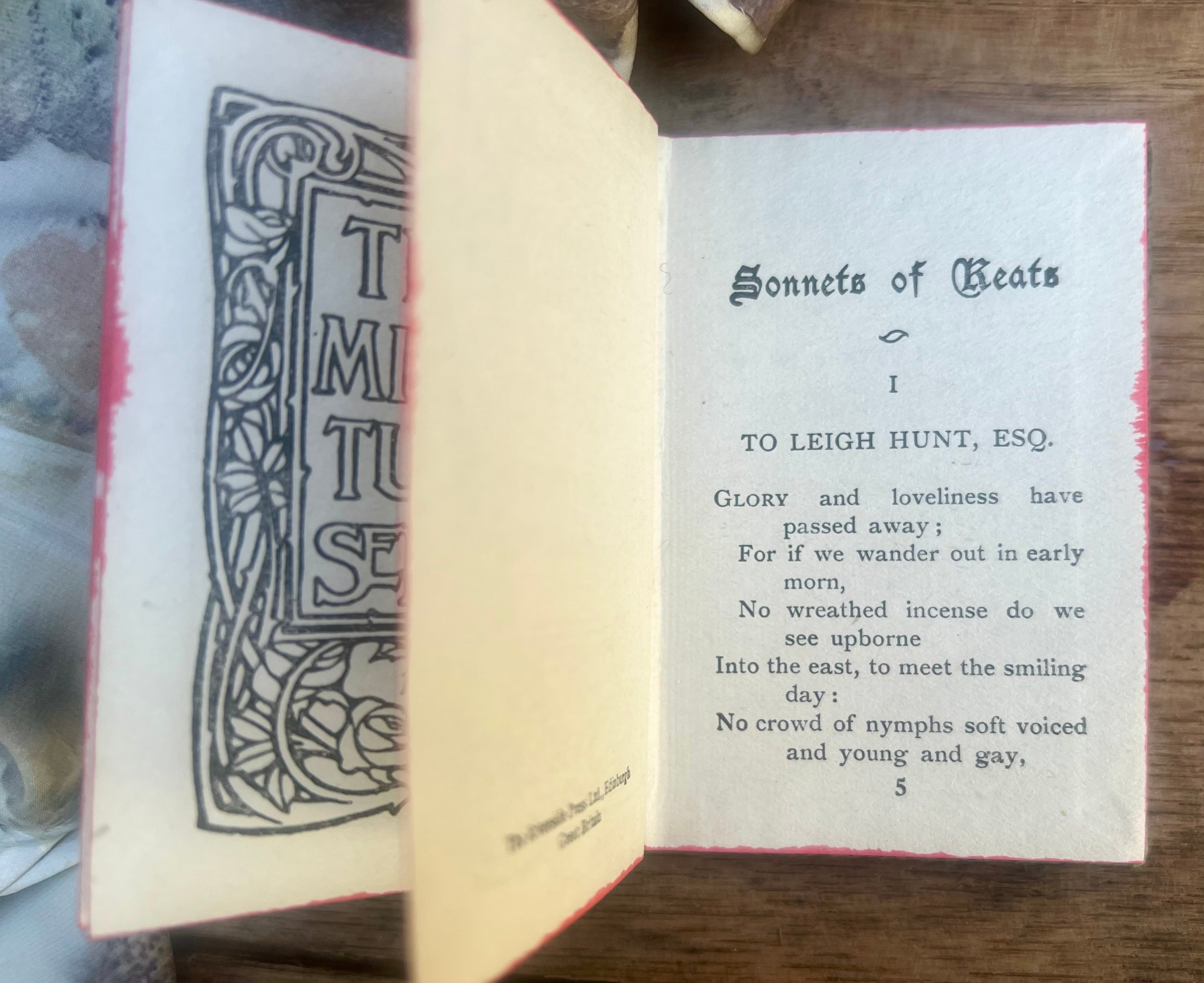 Sonnets of Keats - Waverley Miniature Series, Edwardian Pocket Edition, c.1900s-1910s