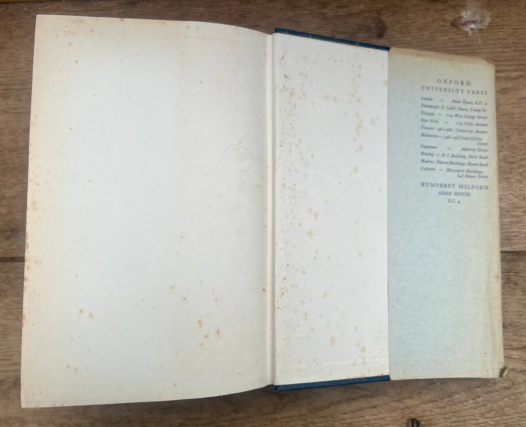 The Poetical Works of John Keats — 1939 Oxford Edition with Handwritten Poetry & Original Dust Jacket