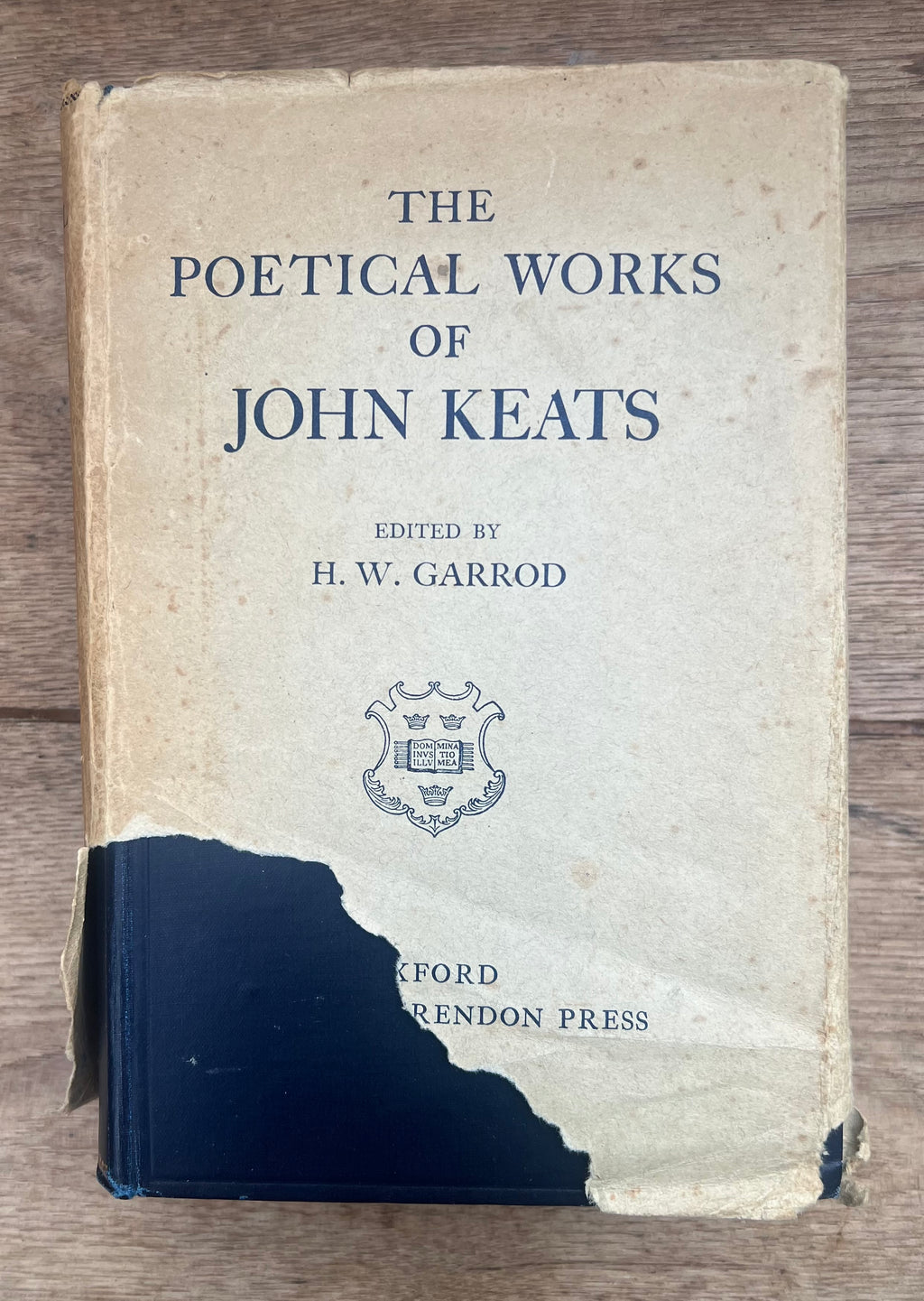 The Poetical Works of John Keats — 1939 Oxford Edition with Handwritten Poetry & Original Dust Jacket