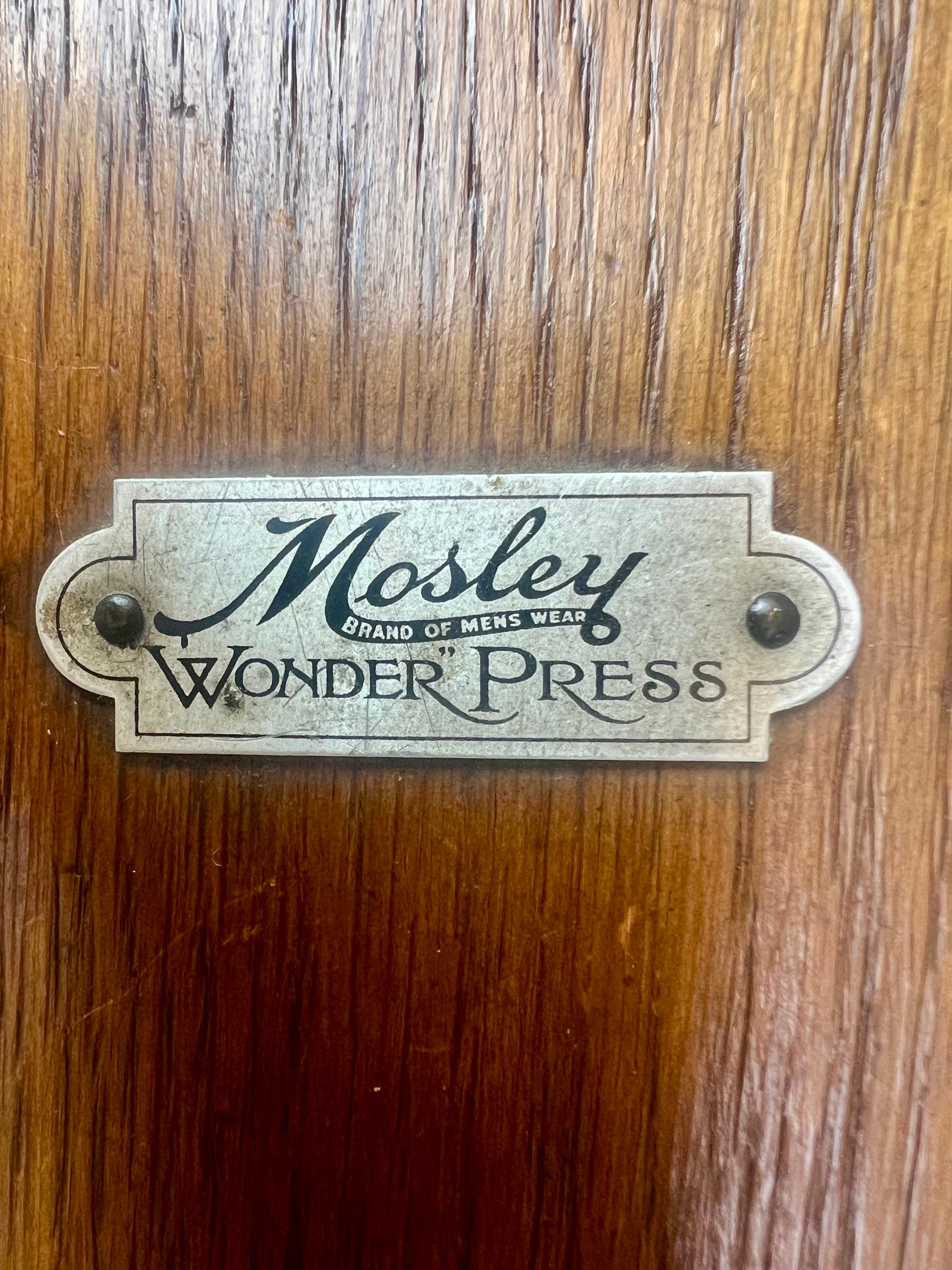 Mosley Wonder Press — Vintage Oak Tie Press, c.1920s–1930s