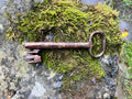 Large Vintage Iron Key — Weathered Found Object with Beautiful Patina