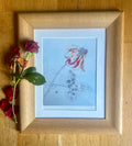 Faded Rose — Fine Art Print in Vintage Oak Frame